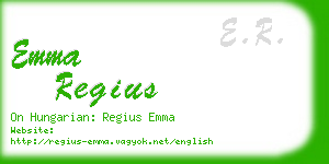 emma regius business card